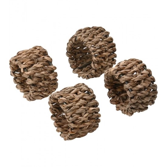 Jogo 4 Anéis Para Guardanapo De Fibra Natural